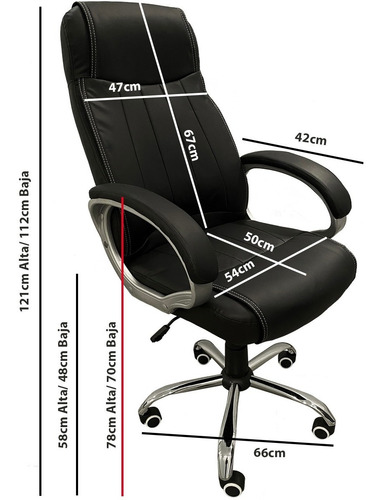 Sillon Escritorio Ejecutivo J02 Negro Cuotas