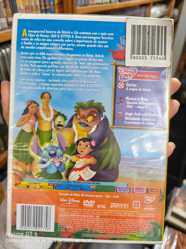 Dvd Lilo E Stitch 2 Stitch Deu Defeito (disney) -lacrado