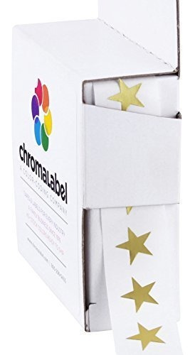 Chromalabel 3-8 Pulgadas Etiquetas De Estrellas Con Código D