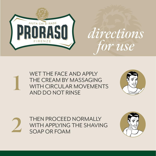 Crema Pre-shave Proraso De 100 Ml Refrescante Y Tonificante Con Aroma Mentol Y Eucalipto