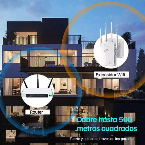 Repetidor Wifi Amplificador Señal 300mbps 110/230v 750 Wps