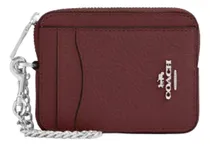 Comprar Mini Muñequera Coach Zip Card Case Monedero Color Marrón Osc