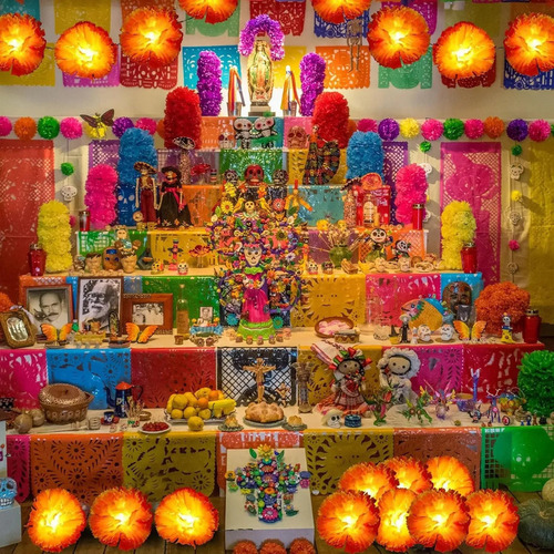 J Guirnalda Artificial De Flores De Caléndula Mexicana M,