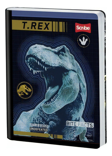  Scribe Jurassic Park 100 hojas  cuadriculada unidad x 1 24cm x 18cm jurassic park