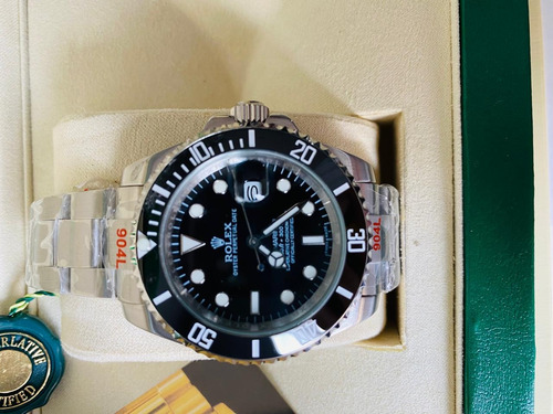 Reloj Rolex Clásico Submariner Plata/negro Men Plata Negro Negro (Usado)