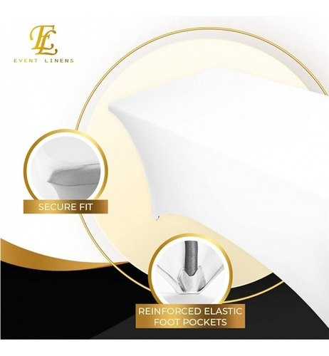 Mantel Rectangular Elástica Para Bodas En Restaurantes 6ft