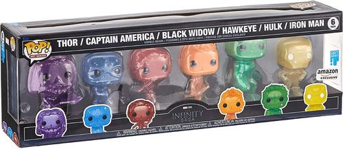 Figura de acción Funko Pop Marvel Art Series Avengers The Infinity Saga 6 piezas Thor, Capitan America, Black Widow, Hawkeye, Hulk, Ironman Pop! de Funko Pop! Funko
