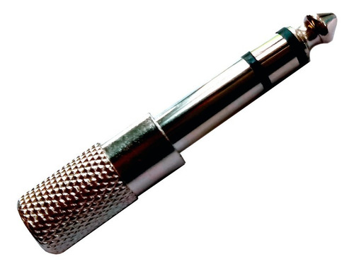 Imagen 1 de 2 de Adaptador Miniplug 3.5mm Hembra A Plug Stereo Macho Metalico