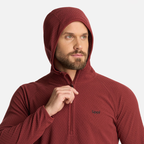 Polerón Hombre Jacaranda Nanof 14 Zip Hoody Burdeo Lippi I25