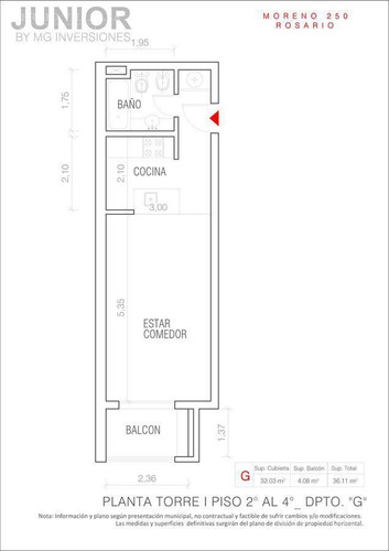 Imagen 12 de 14 de Departamento Monoambiente En Venta En Rosario