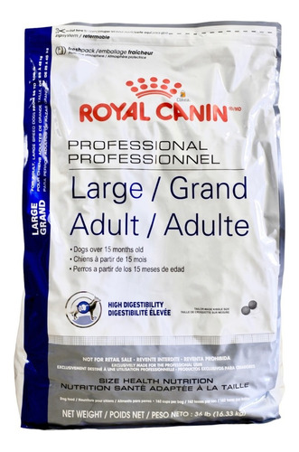 Alimento Royal Canin Professional Dog Adult Large 16.33 Kg