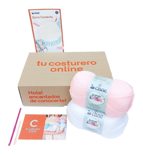 Kit Creativo De Tejido + Receta & Materiales-gorro Corderito