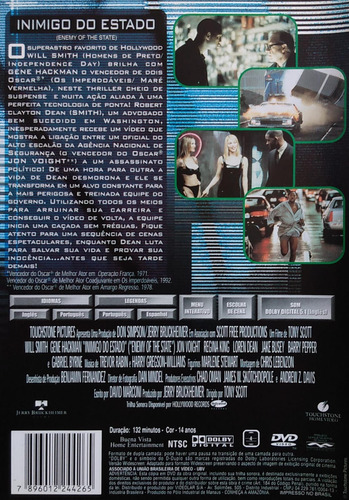 Inimigo Do Estado Dvd Will Smith Gene Hackman