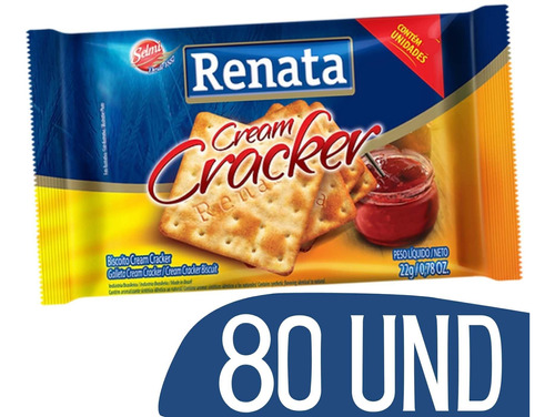 Kit Biscoito Em Sachê Renata Cream Cracker - 80 Und