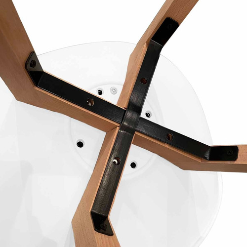Imagen 7 de 7 de Silla Tulip Comedor/escritorio Refuerzo Metal Blanca X4