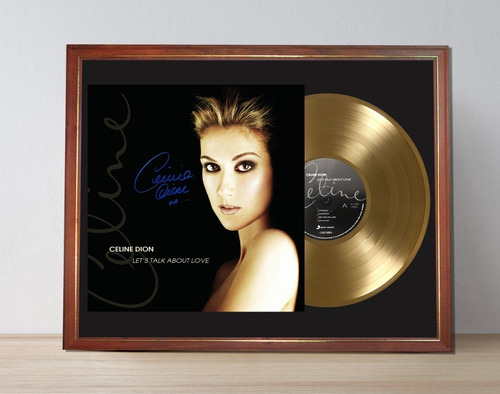 Celine Dion Let's Talk About Love Tapa Lp Firmada  Disco Oro