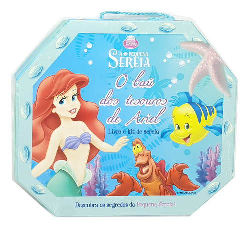 Livro O Baú Dos Tesouros De Ariel - Livro E Kit De Sereia - Disney Princesas