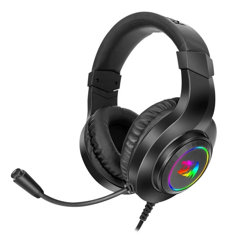 Headset Gamer Redragon Hylas Preto H260 Rgb Drivers 50mm Usb