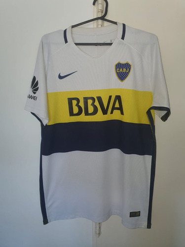 Camiseta Boca Juniors 2017 Bbva Blanca Suplente Talle L