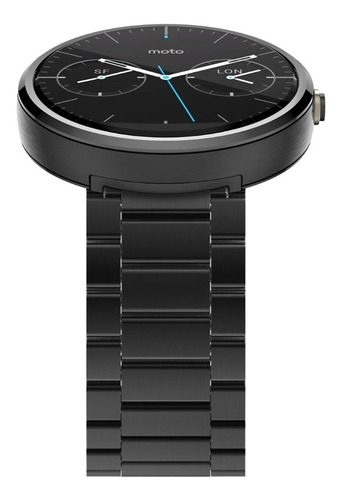 Motorola Moto 360 Smartwatch 46mm Metal Black Negro 23mm