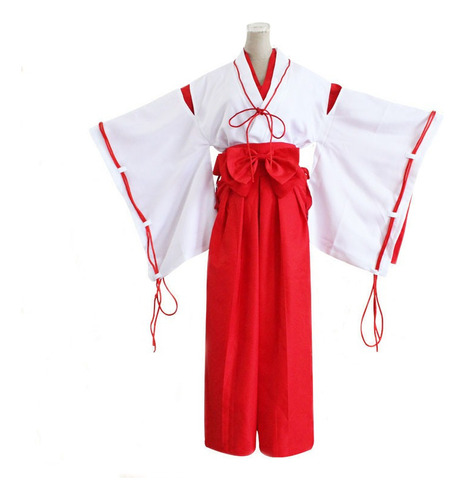 Cosplay Inuyasha Miko Kikyo Traje De Kimono Japonés