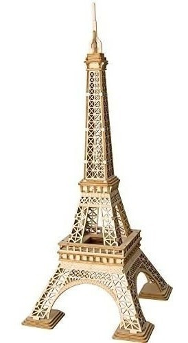 Torre Eiffel Rompecabezas De Madera 3d Modelo Creativo Romp.