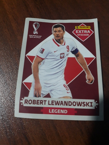 Imagen 3 de 3 de Stiker Extra Album Panini Qatar 2022 Robert Lewandowski