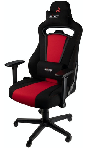 Silla Gaming Nitro Concepts E250, Rojo-negro Color Negro Material del tapizado Tela