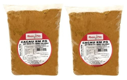 Kit C/2 Cacau Em Pó Barry Callebaut 500g - Nossa Cria