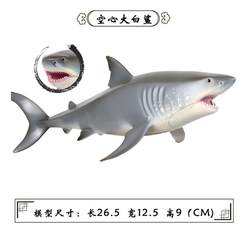 Nuevo Modelo Hollow Great White Shark (aproximadamente 0,15