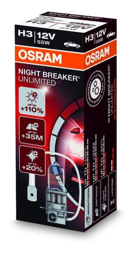 Lampara H3 Night Breaker 12v 55w Original Osram