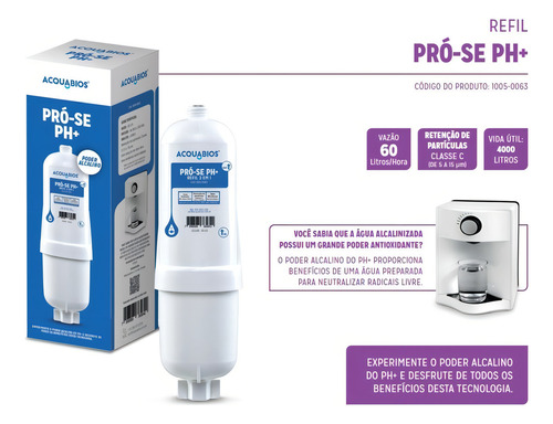 Vela Refil Filtro Purificador Água Soft Everest 2x1 Cor Branco