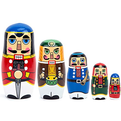 Amor Navidad Ruso Matryoshka De Madera Cascanueces Muñ...