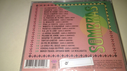 Grupo Sombras * 20 Grandes Éxitos * Cd Cerrado Sellado