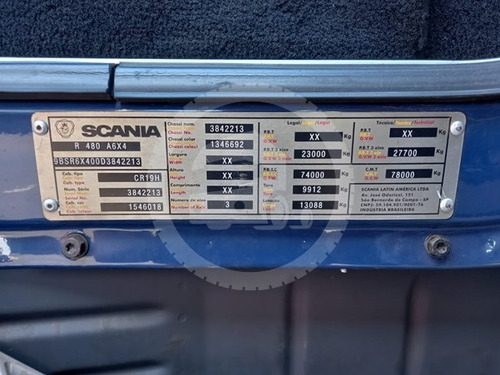 Scania R480 6x4t Highline - 2013 - Naves Seminovos.