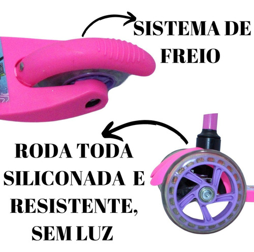 Patinete Infantil 3 Rodas Ajustavel Mod:unicornio+proteçao