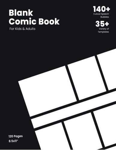 Libro: Blank Comic Book For Kids And Adults: 8.5x11  A Large