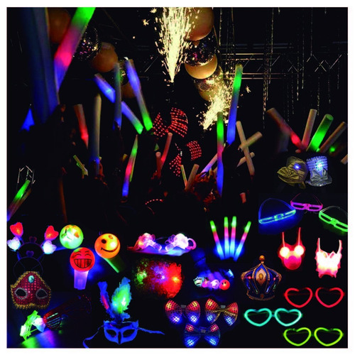 Imagen 7 de 10 de Vincha Tiara Cotillon Luminosa Flores Led Multicolor Hippie