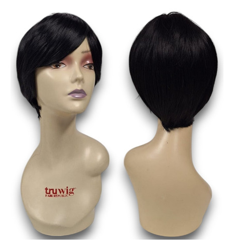 Pelucas Para Mujer Pelo Corto Natural Corte Pixie Color 1 Tamaño De La Base M