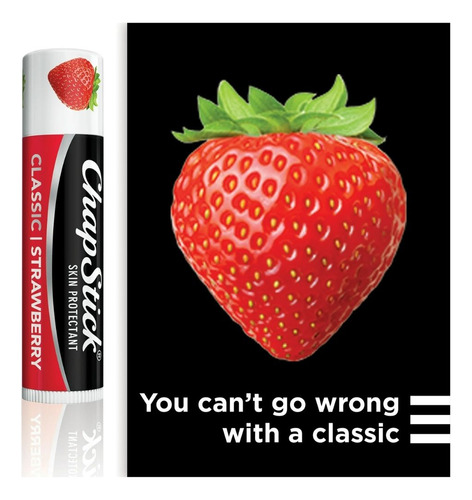 Bálsamo Labial Chapstick Fresa - Packx3