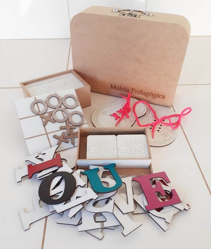 Imagem 2 de 2 de Kit Brinquedo Educativo Em Mdf - Promoção