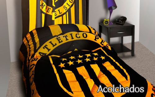 Acolchado Peñarol O Nacional 2 Plazas Sommier - Rc Sueños
