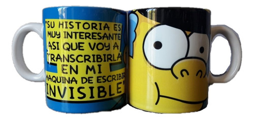 Tazas De Los Simpsons Personajes + 10 Bombones Simpson