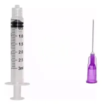 Comprar Kit Seringa 3ml Luer Lock Cu002F25 + Agulha 20x5,5 Cu002F25