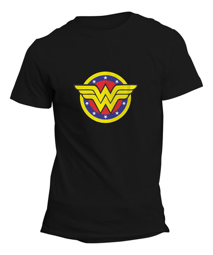 Playera Wonder Woman Logo Color. Adulto Y Niño