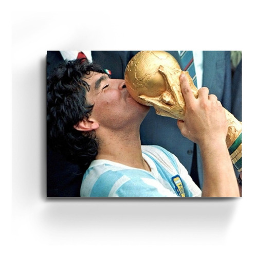 Cuadros Maradona Beso Copa Mundial Campeon Argentina Diego +
