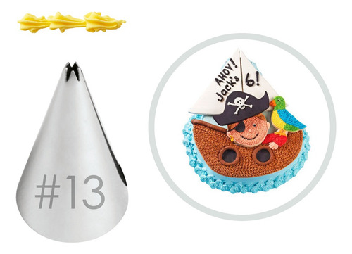 Duya Número 13 / Boquilla de Estrella #13 Marca Wilton