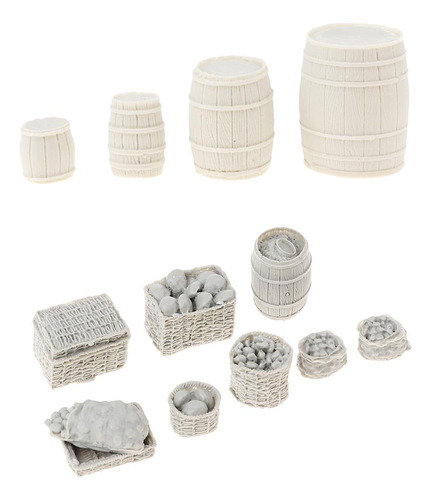 . 1:35 Resina De Comida Modelos De Barril De Pan Sin