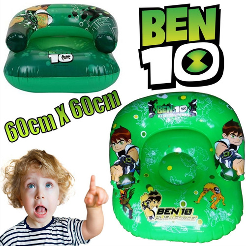 Silla Inflable Para Niño De Ben 10 Tamaño 60cm X 60cm