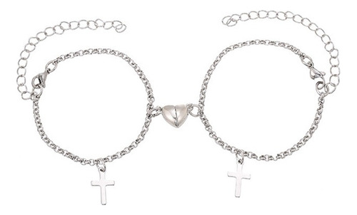 2 Pulseras Magnéticas Para Parejas, Corazón, Cruces, Atracci